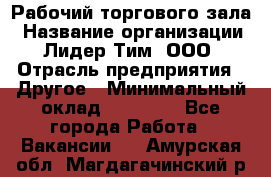 Рабочий торгового зала › Название организации ­ Лидер Тим, ООО › Отрасль предприятия ­ Другое › Минимальный оклад ­ 16 700 - Все города Работа » Вакансии   . Амурская обл.,Магдагачинский р-н